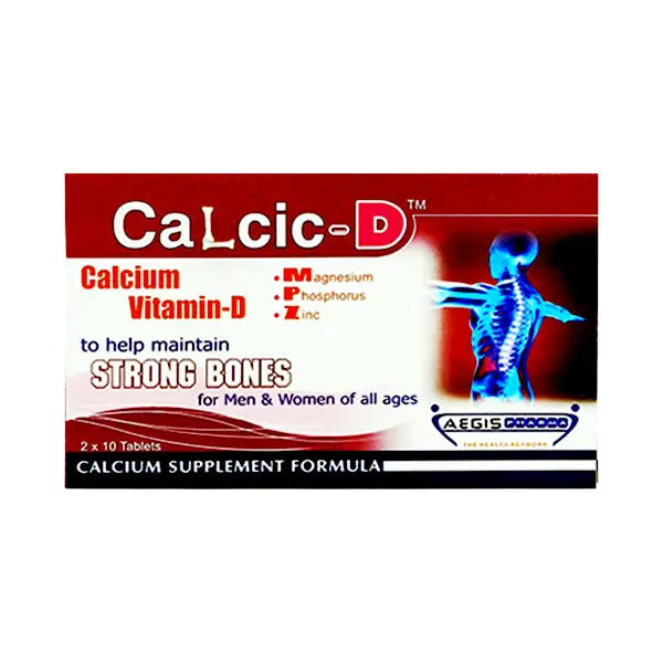 Calcic-D Tablets – Calcium and Vitamin D Supplement for Bone Strength