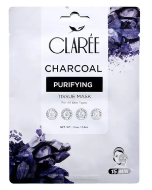 Herbion CLAREE Charcoal Purifying Tissue Mask – Deep Cleansing Sheet Mask