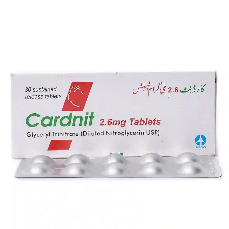Cardnit Tablets 5mg – Glyceryl Trinitrate for Angina Relief | Cardnit Tablet Uses
