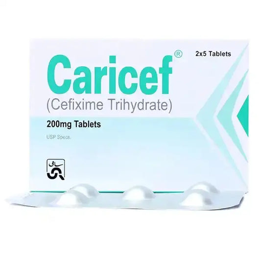 Caricef 200mg Tablets – Cefixime for Bacterial Throat, Lung, and Urinary Infections