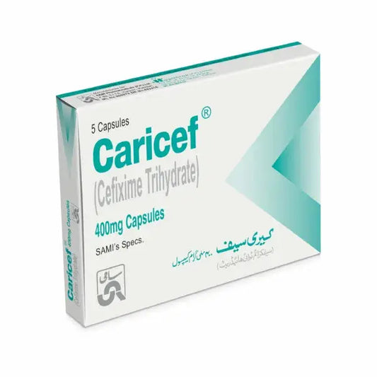 Caricef 400mg Capsules – Cefixime for Bacterial Throat, Lung, and Urinary Tract Infections
