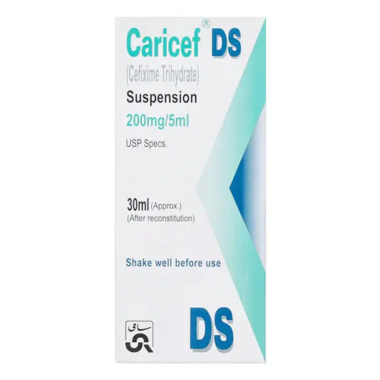 Caricef DS 200mg/5ml Suspension 30ml – For Pediatric Throat, Lung, and Urinary Tract Infections