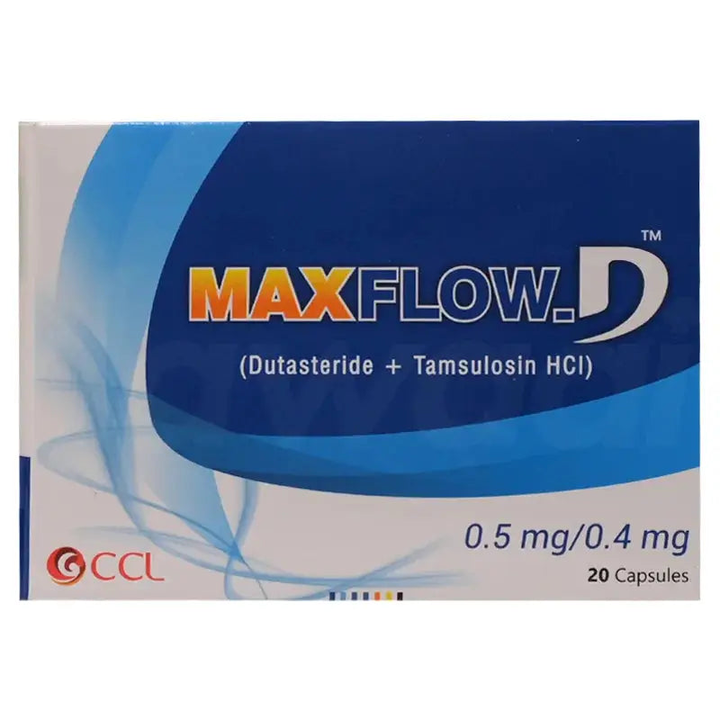 Maxflow D 0.5/0.4mg Capsules – Dutasteride + Tamsulosin for BPH