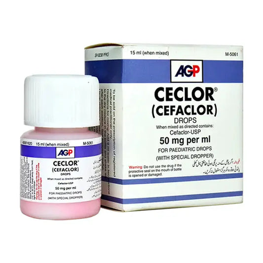 Ceclor 15ml Paediatric Oral Drops 50mg/ml – Cefaclor for Bacterial Infections – Available in Pakistan