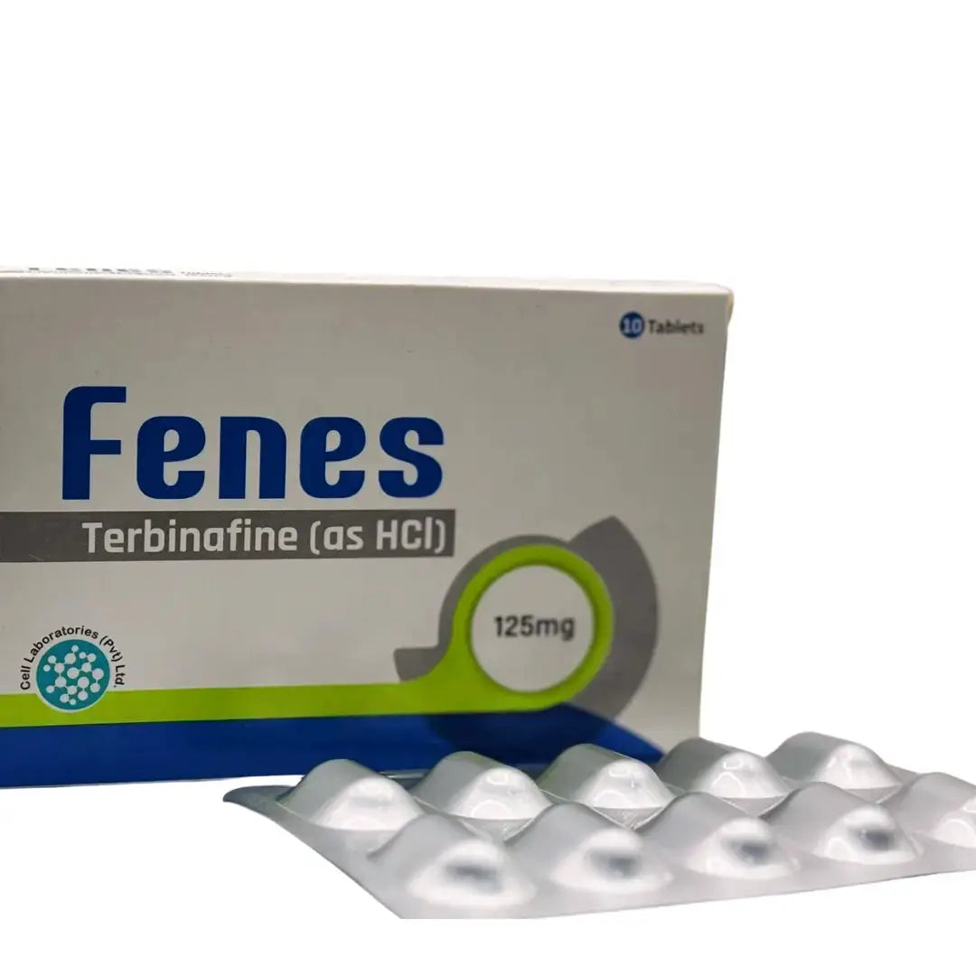 Fenes 125mg terbinafine antifungal tablets for nail fungus and skin infections — Cell Laboratories