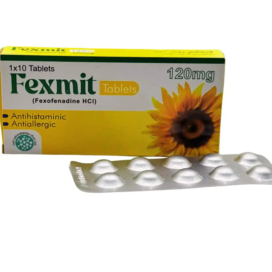Fexmit 120mg non-drowsy antihistamine tablets for hay fever and seasonal allergies — Cell Laboratories