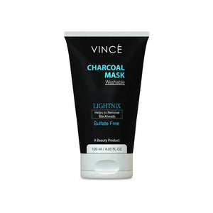 Vince Charcoal Mask Washable 120ml — activated charcoal deep pore cleansing