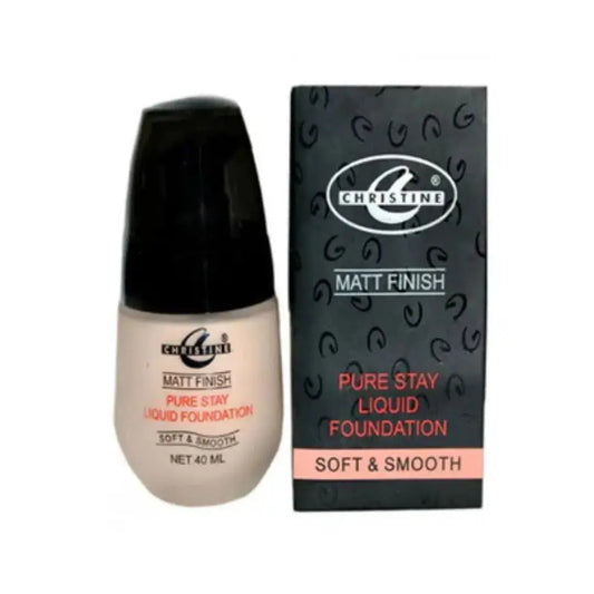 Christine Liquid Foundation Matte Finish Natural 01 (40ml) - derma.pk