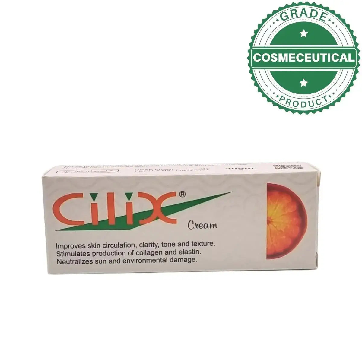 Cilix cream open lid showing cream texture and consistency