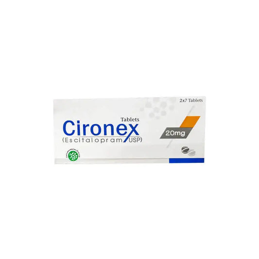 Cironex 20mg Tablet – Escitalopram SSRI High-Strength (Prescription Required) – Available in Pakistan