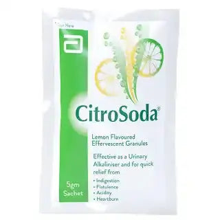 Citro Soda Powder Sachet Lemon 5g – Alkaline Urine and Gastric Relief