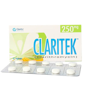 Claritek Tablets 250mg (10 Tablets) – Effective Antibiotic for Bacterial Infections
