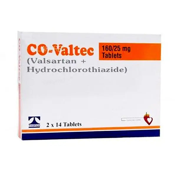 Co-Valtec Tablets 160/25mg – Valsartan & Hydrochlorothiazide for Hypertension