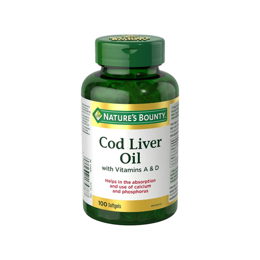 Cod Liver Oil (Nat B) – Omega-3 and Vitamin D Supplement for Heart and Immune Health