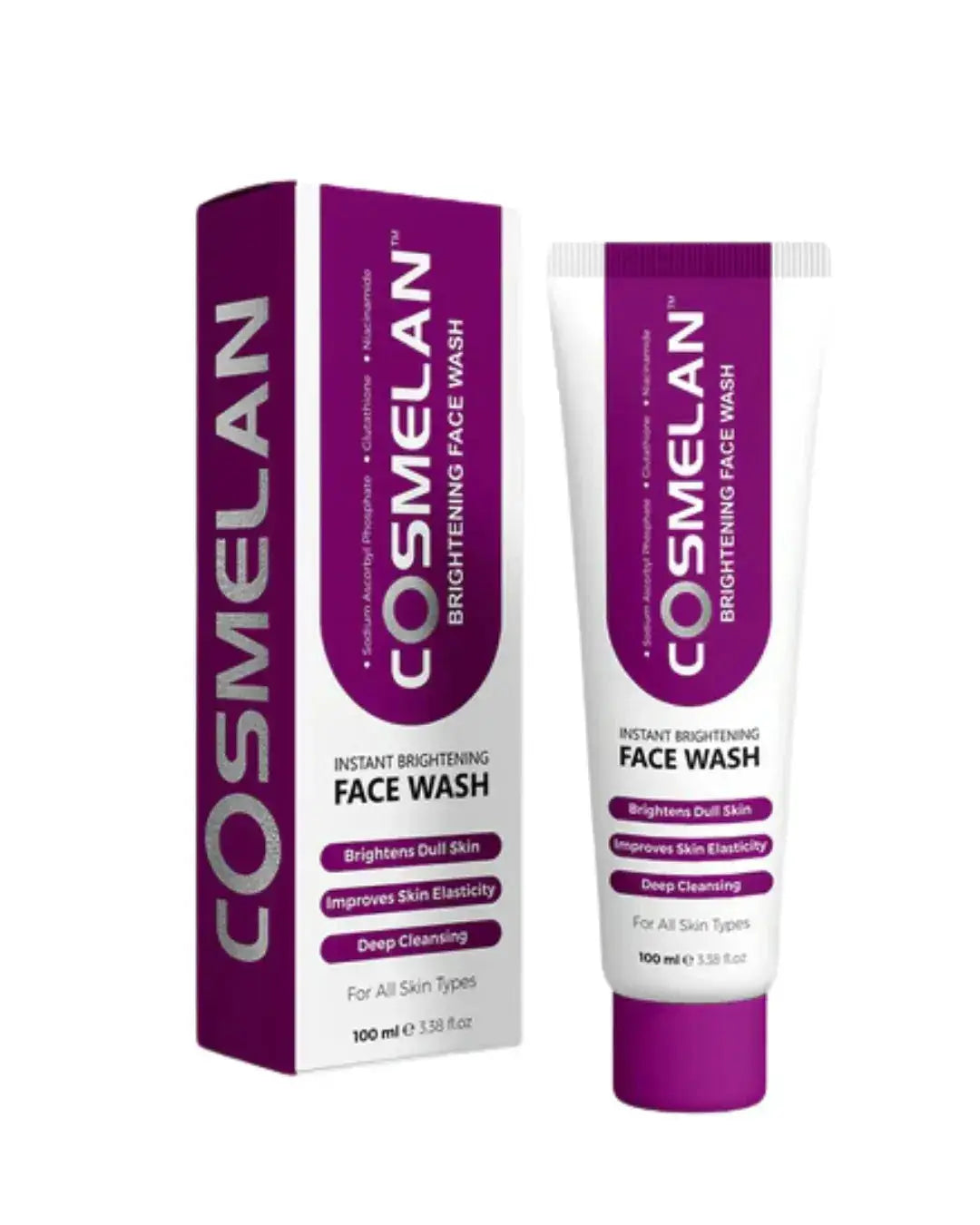 Cosmelan Brightening Face Wash 100ml back label Trans Asian