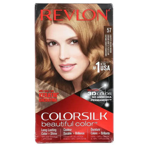 Revlon Colorsilk Lightest Golden Brown 57 Hair Color (Made in Italy) - derma.pk