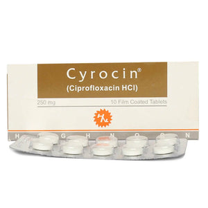 Cyrocin Tablets 250mg – Ciprofloxacin HCl for Bacterial Infection Treatment