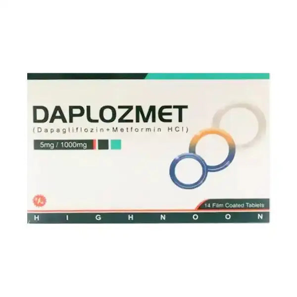 Daplozmet 5mg/1000mg Tablet (Dapagliflozin + Metformin) for Type 2 Diabetes