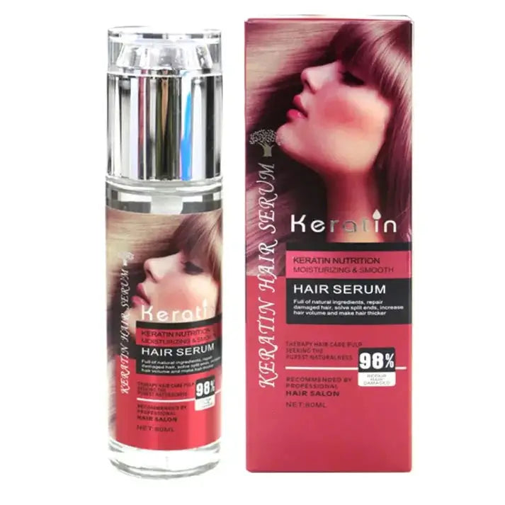 Keratin Brazilian Nutrition Smooth Hair Serum 80ml - Brazilian keratin smoothing formula