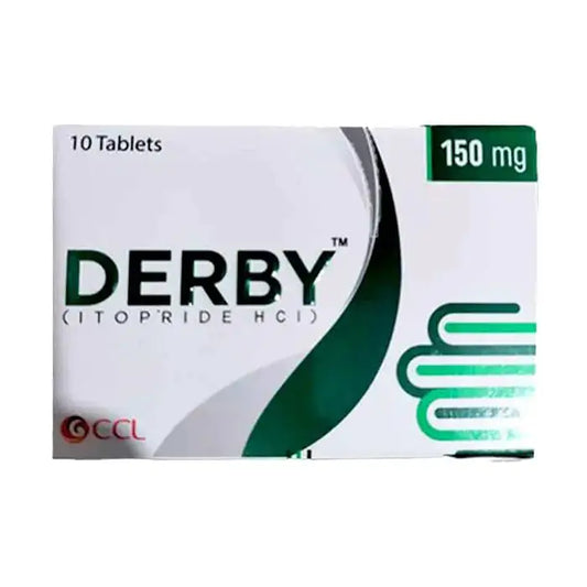 Derby 150mg Tablets 10's – Itopride for Digestive Health