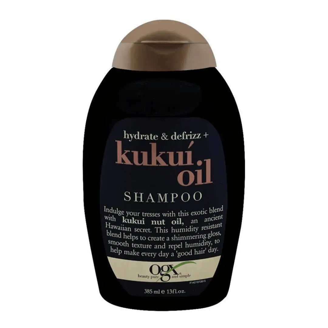 OGX Moisturizing Kukui Oil Shampoo 385ml – Hawaiian Kukui Oil Hydrating Shampoo for Frizzy Hair