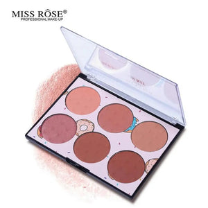 Miss Rose Blush Palette Shade N2 6 Colors