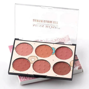 Miss Rose 6-Color Blush-On Palette 015N1
