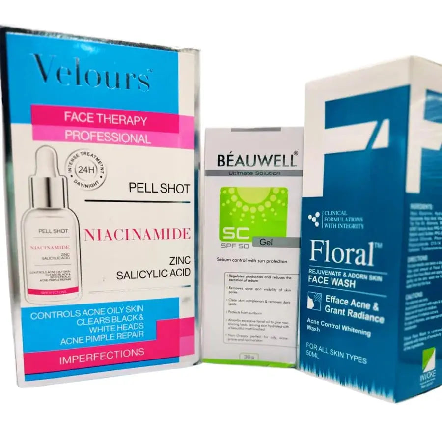 Care Products Skin - Oily Skin Trio: Sunscreen, Serum & Face Wash - derma.pk Derma.pk