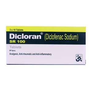 Dicloran SR 100mg Tablets 30s – Diclofenac Sodium for Arthritis & Pain
