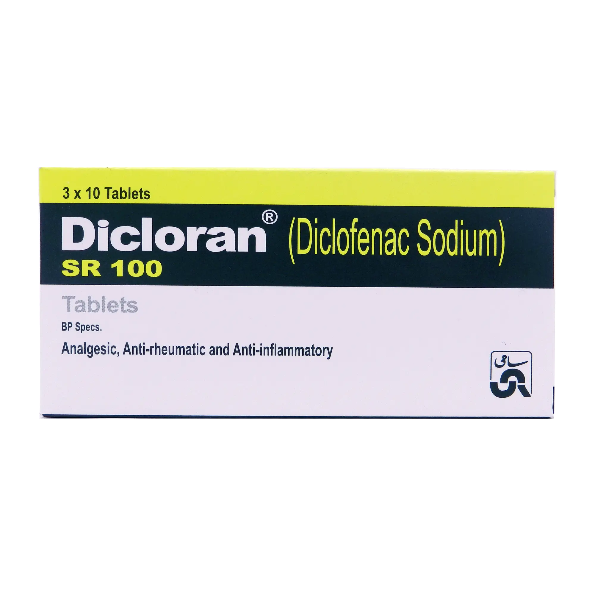Dicloran SR 100mg Tablets 30s – Diclofenac Sodium for Pain and Inflammation Relief