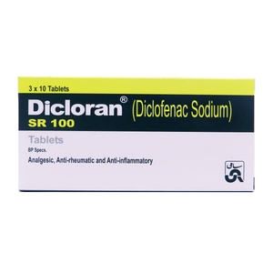 Dicloran SR 100mg Tablets 30s – Diclofenac Sodium for Pain and Inflammation Relief