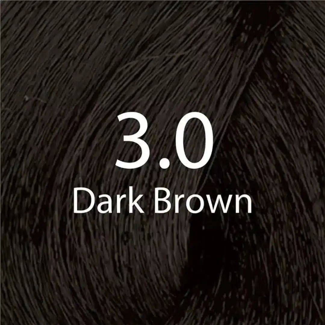 Eazicolor 3-0 Dark Brown hair color packaging — deep neutral dark brown dye