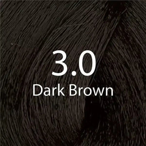 Eazicolor 3-0 Dark Brown hair color packaging — deep neutral dark brown dye