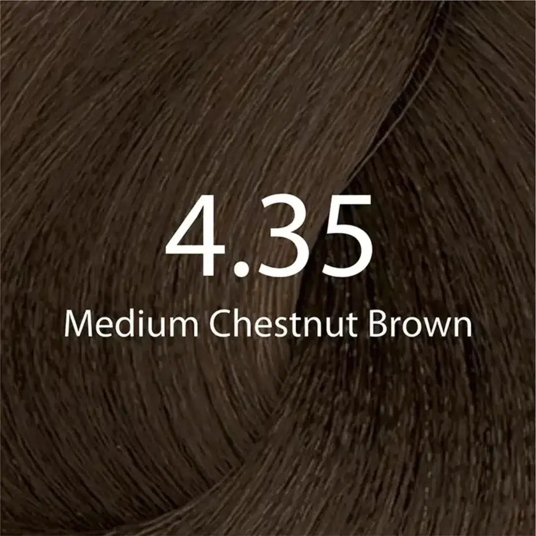 Eazicolor shade 4-35 Medium Chestnut Brown — Chroma Technology hair color result
