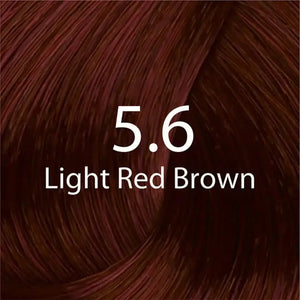 Eazicolor shade 5-6 Light Red Brown — vibrant copper warmth hair dye result