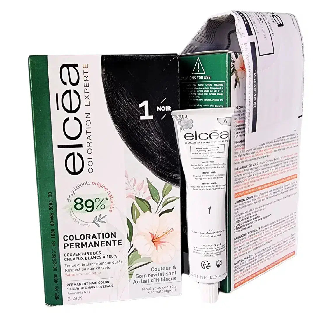 Elcea Black Hair Dye - Permanent Hair Dye 1