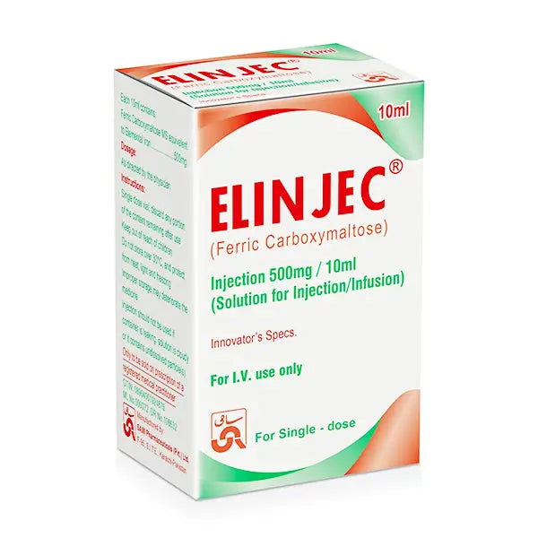Elinjec 500mg/10ml Injection — Ferric Carboxymaltose IV Iron Therapy