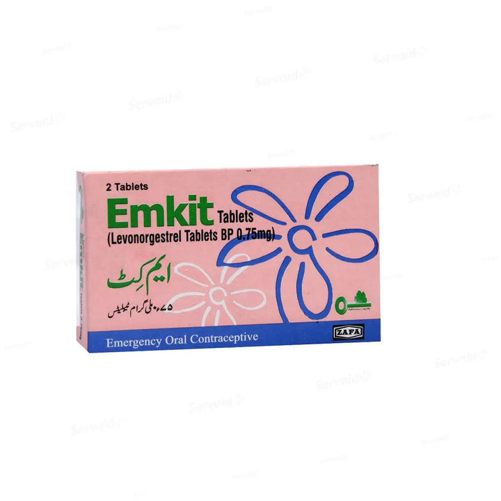Emkit Tablet 2’s – Emergency Contraception for Unprotected Sex Zafa Pharmaceuticals (Pvt.) Limited
