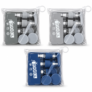 Travel Refillable Bottle Set in Logo Pouch