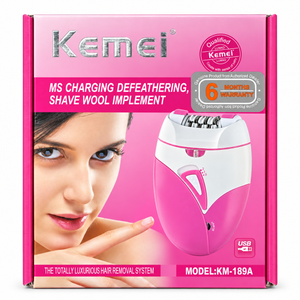 Kemei KM-189A Rechargeable Ladies Epilator & Shaver