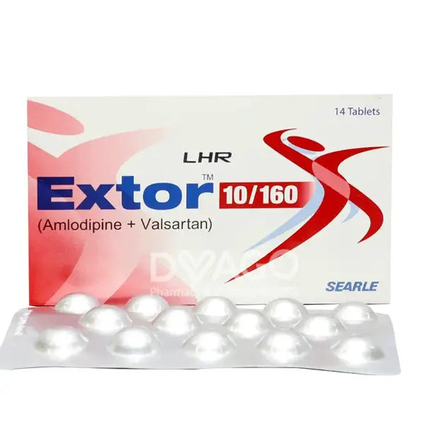 Extor 10/160mg Tablet (Amlodipine + Valsartan)