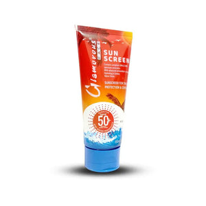 Glamorous Face Sun Screen Lotion Sunblock SPF50+ UVA UVB – front of packaging