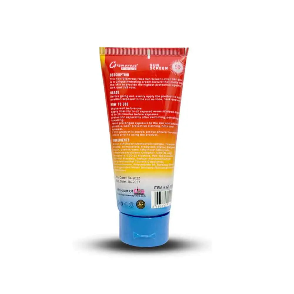 Glamorous Face Sun Screen Lotion Sunblock SPF50+ UVA UVB – additional product angle