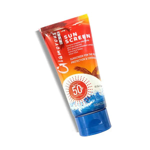 Glamorous Face Sun Screen Lotion Sunblock SPF50+ UVA UVB – back of packaging