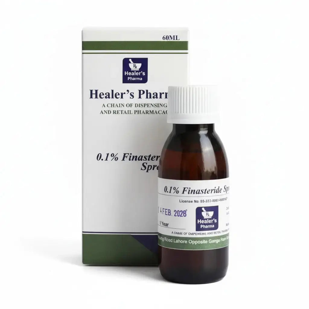 Topical finasteride DHT blocker spray for hair regrowth Pakistan