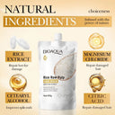 BIOAQUA Rice Raw Pulp Hair Mask - Repairing Treatment for Dry Damaged Hair - 400g photo 8