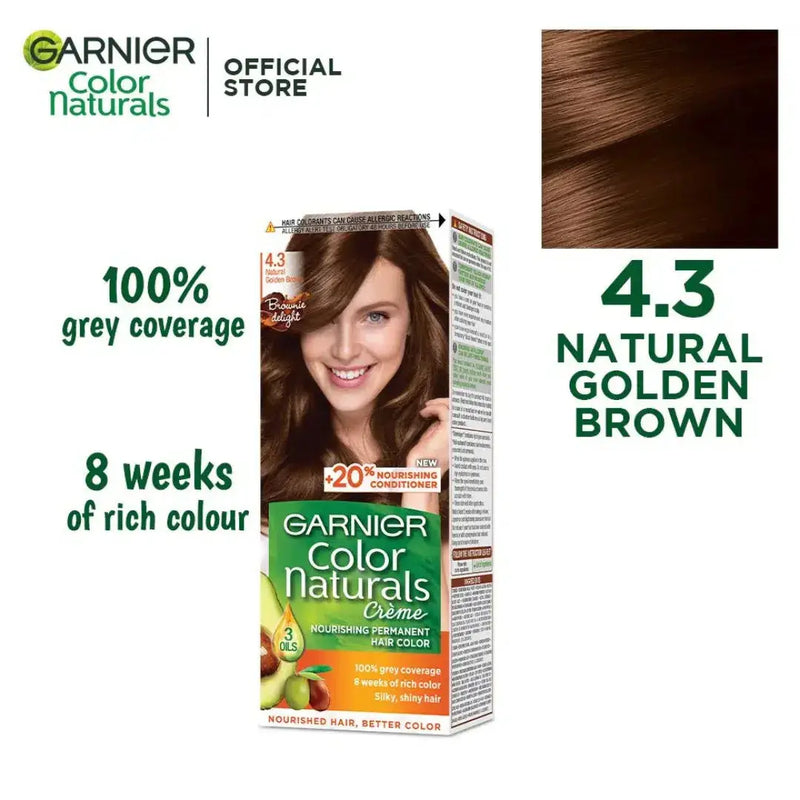 Garnier Color Naturals, 4.3 Natural Golden Brown - derma.pk