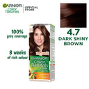 Garnier Color Naturals, 4.7 Dark Shiny Brown - derma.pk photo 1