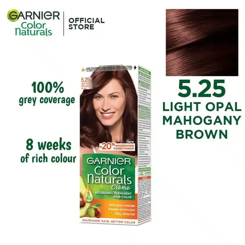 Garnier Color Naturals, 5.25 Light Opal Mahogany Brown - derma.pk
