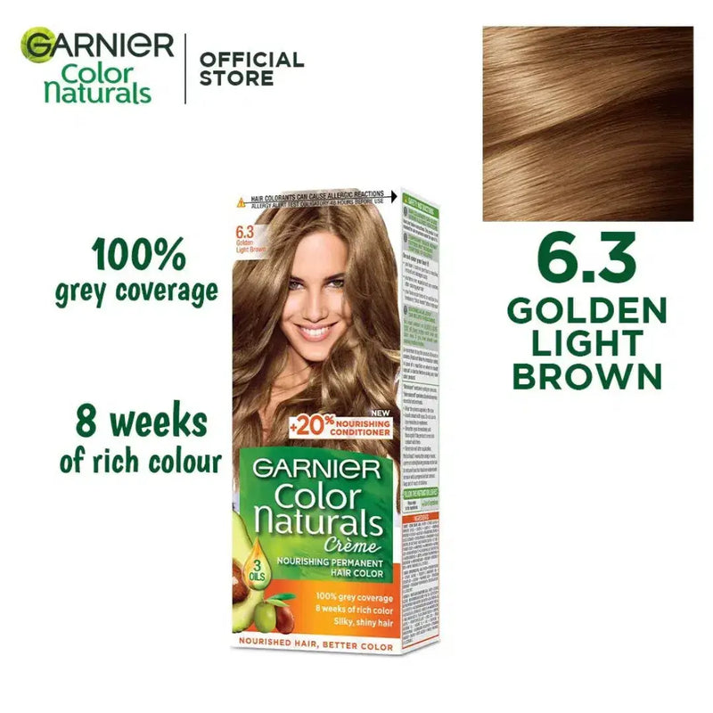 Garnier Color Naturals, 6.3 Golden Light Brown - derma.pk